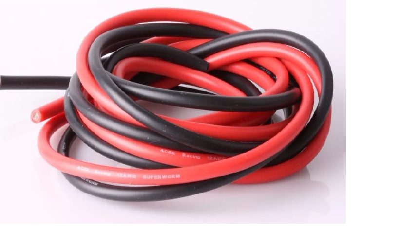FIO CABO TURNIGY SILICONE 12AWG P/ ESC E BATERIA (VERM/PRETO) 50CM CADA